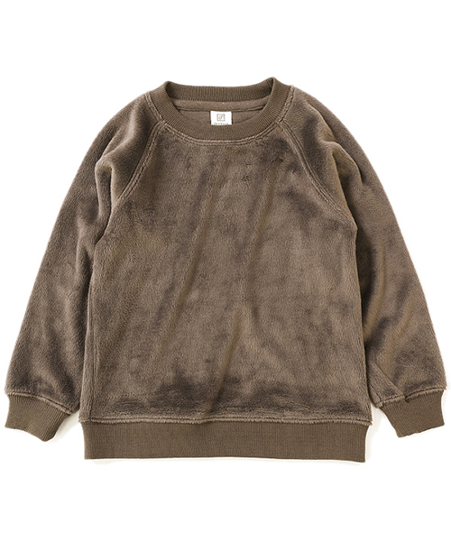 devirock（デビロック）の「表シャギートレーナー（スウェット・キッズ・ライトブラウン/モカ/スモークピンク・80ｃｍ/90cm/110cm/100cm/120cm/130cm/140cm/150cm/160cm）」の5枚目の写真