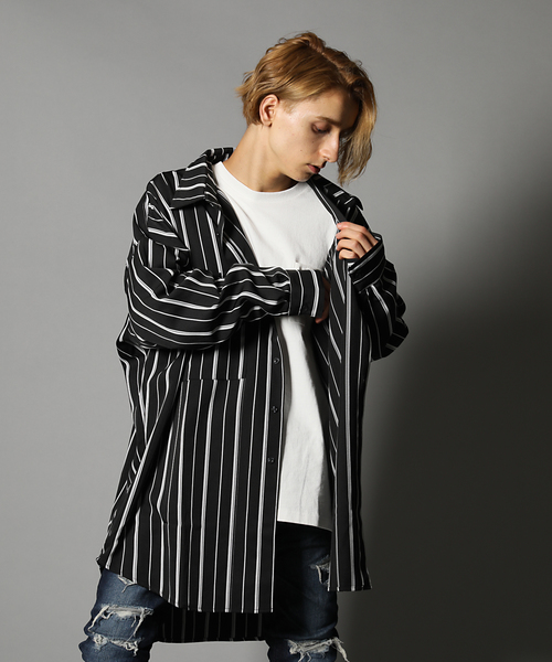 Luv maison(ラブメゾン)の「LV ビッグシルエットミリタリーシャツBL/シャツジャケット(シャツ/ブラウス・メンズ・ホワイト/ブラック/ベージュ・M/L)」の17枚目の写真