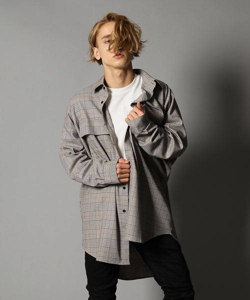 Luv maison(ラブメゾン)の「LV ビッグシルエットミリタリーシャツBL/シャツジャケット(シャツ/ブラウス・メンズ・ホワイト/ブラック/ベージュ・M/L)」の18枚目の写真