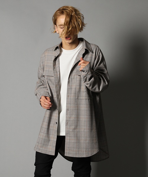 Luv maison(ラブメゾン)の「LV ビッグシルエットミリタリーシャツBL/シャツジャケット(シャツ/ブラウス・メンズ・ホワイト/ブラック/ベージュ・M/L)」の12枚目の写真