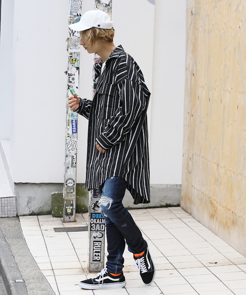 Luv maison(ラブメゾン)の「LV ビッグシルエットミリタリーシャツBL/シャツジャケット(シャツ/ブラウス・メンズ・ホワイト/ブラック/ベージュ・M/L)」の8枚目の写真