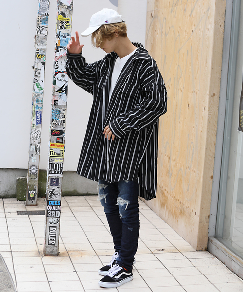 Luv maison(ラブメゾン)の「LV ビッグシルエットミリタリーシャツBL/シャツジャケット(シャツ/ブラウス・メンズ・ホワイト/ブラック/ベージュ・M/L)」の20枚目の写真