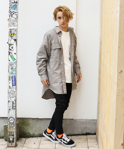 Luv maison(ラブメゾン)の「LV ビッグシルエットミリタリーシャツBL/シャツジャケット(シャツ/ブラウス・メンズ・ホワイト/ブラック/ベージュ・M/L)」の21枚目の写真