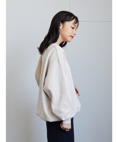 CRAFT STANDARD BOUTIQUE(クラフトスタンダードブティック)の「ガゼット付き裏毛ビッグプルオーバー*(Tシャツ/カットソー・レディース・ブラック/ベージュ系その他2/グリーン/アイボリー・M/L)」の7枚目の写真