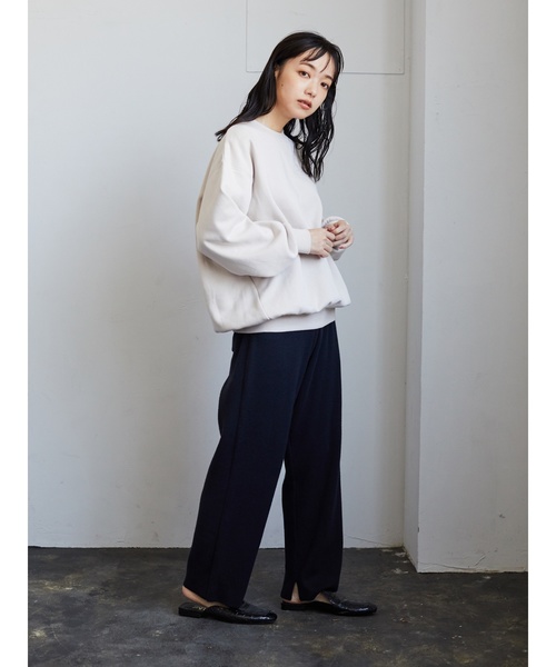 CRAFT STANDARD BOUTIQUE(クラフトスタンダードブティック)の「ガゼット付き裏毛ビッグプルオーバー*(Tシャツ/カットソー・レディース・ブラック/ベージュ系その他2/グリーン/アイボリー・M/L)」の10枚目の写真
