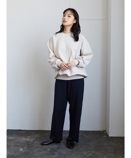 CRAFT STANDARD BOUTIQUE(クラフトスタンダードブティック)の「ガゼット付き裏毛ビッグプルオーバー*(Tシャツ/カットソー・レディース・ブラック/ベージュ系その他2/グリーン/アイボリー・M/L)」の9枚目の写真