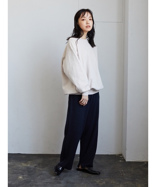 CRAFT STANDARD BOUTIQUE(クラフトスタンダードブティック)の「ガゼット付き裏毛ビッグプルオーバー*(Tシャツ/カットソー・レディース・ブラック/ベージュ系その他2/グリーン/アイボリー・M/L)」の14枚目の写真
