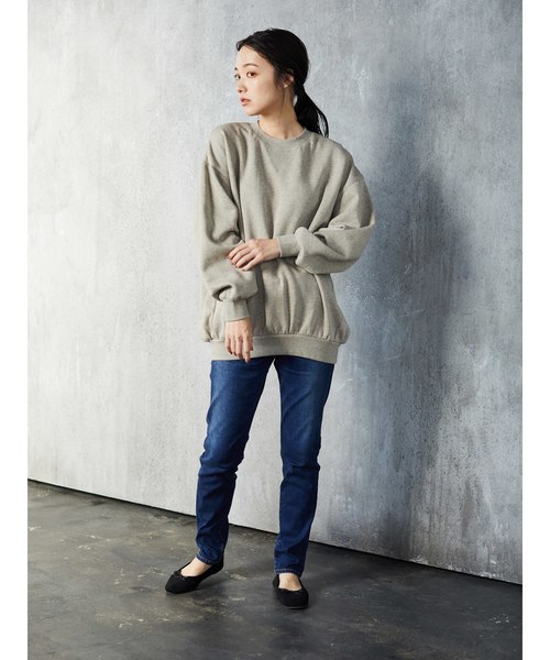 CRAFT STANDARD BOUTIQUE(クラフトスタンダードブティック)の「ガゼット付き裏毛ビッグプルオーバー*(Tシャツ/カットソー・レディース・ブラック/ベージュ系その他2/グリーン/アイボリー・M/L)」の15枚目の写真