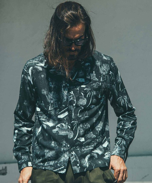 THE CRIMIE CRIMIE ALOHA SHIRT ブラック CRIMIE ALOHA SHIRT BLACK(クライミー・アロハ半袖シャツ