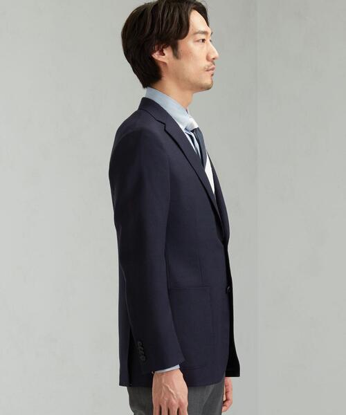 green label relaxing ホップサックジャケット　50 ネイビー TR ホップサック ナロー ジャケット ―ストレッチ・防シワ―