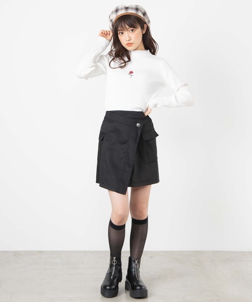 WEGO（ウィゴー）の「WEGO/ラップカーゴスカパン（スカート・レディース・ブラック/グリーン系その他2・FREE）」の18枚目の写真