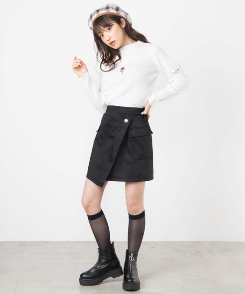 WEGO（ウィゴー）の「WEGO/ラップカーゴスカパン（スカート・レディース・ブラック/グリーン系その他2・FREE）」の17枚目の写真