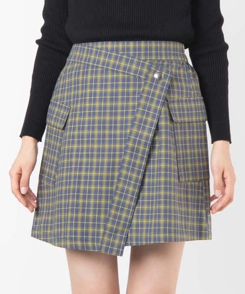 WEGO（ウィゴー）の「WEGO/ラップカーゴスカパン（スカート・レディース・ブラック/グリーン系その他2・FREE）」の8枚目の写真