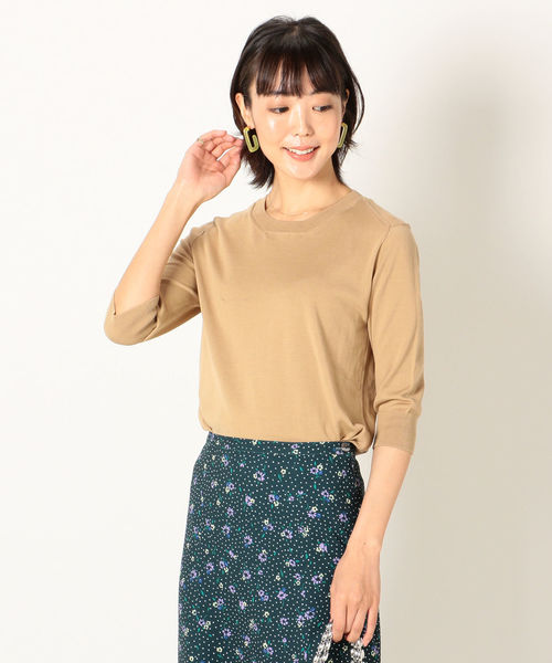 SHIPS any（シップス エニィ）の「SHIPS any:クルーネックニットプルオーバー◇（ニット/セーター・レディース・ブラック/ネイビー/ベージュ/オフホワイト/グリーン・38/36）」の18枚目の写真