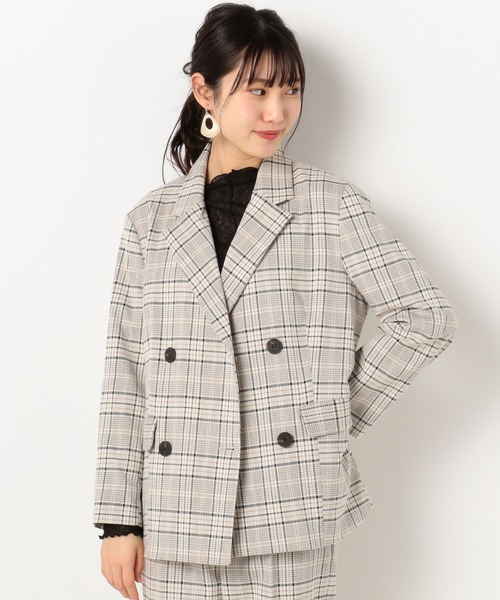 archives(アルシーヴ)の「【setupにも】チェック柄テーラードジャケット(テーラードジャケット・レディース・ブラウン/ベージュ/グレー・MEDIUM)」の14枚目の写真
