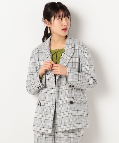 archives(アルシーヴ)の「【setupにも】チェック柄テーラードジャケット(テーラードジャケット・レディース・ブラウン/ベージュ/グレー・MEDIUM)」の15枚目の写真