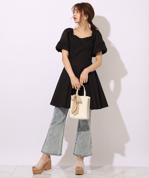 one after another NICE CLAUP(ワンアフターアナザーナイスクラップ)の「ミニ丈ワンピース(ワンピース・レディース・オフホワイト/ブラック/ドット/その他・FREE)」の14枚目の写真