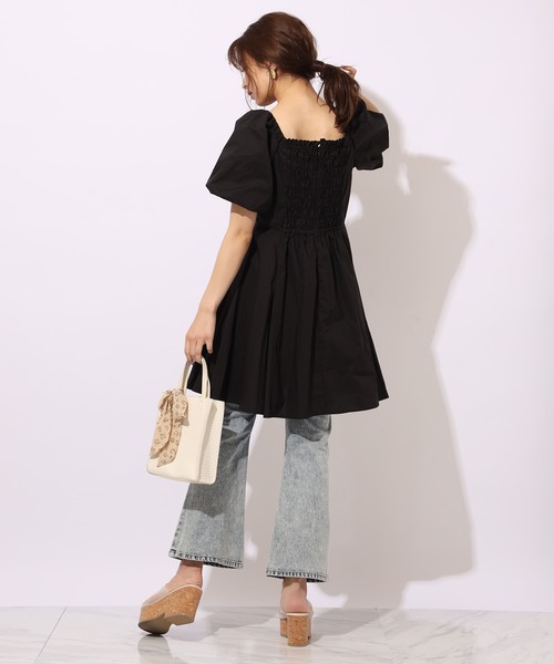 one after another NICE CLAUP(ワンアフターアナザーナイスクラップ)の「ミニ丈ワンピース(ワンピース・レディース・オフホワイト/ブラック/ドット/その他・FREE)」の15枚目の写真