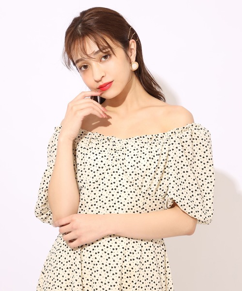 one after another NICE CLAUP ドット柄ミニワンピース one after another NICE CLAUP ドット柄ミニワンピース