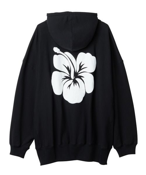 Little sunny bite（リトルサニーバイト）の「Hibiscus hoodie（パーカー・レディース・ホワイト/レッド/ブラック・FREE）」の7枚目の写真