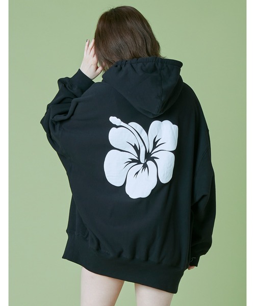 Little sunny bite（リトルサニーバイト）の「Hibiscus hoodie（パーカー・レディース・ホワイト/レッド/ブラック・FREE）」の10枚目の写真