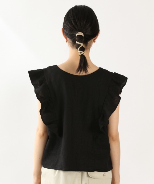 LOWRYS FARM(ローリーズファーム)の「L/R2WAYラッフルブラウス 892380(シャツ/ブラウス・レディース・ブラック/グリーン/アイボリー/パープル・FREE)」の10枚目の写真