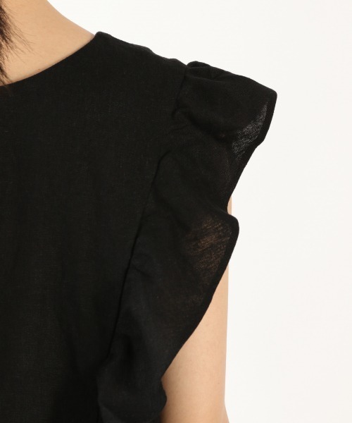 LOWRYS FARM(ローリーズファーム)の「L/R2WAYラッフルブラウス 892380(シャツ/ブラウス・レディース・ブラック/グリーン/アイボリー/パープル・FREE)」の8枚目の写真