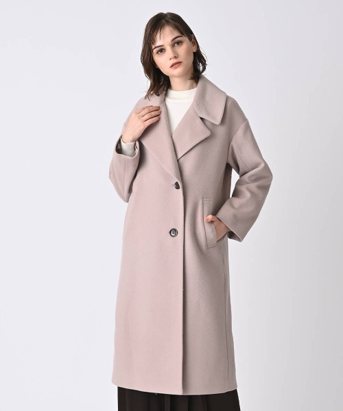 グレイ系 M素晴らしい外見 Raw Fudge ローファッジ ビッグカラー後ろペプラムチェスターコート ロングコート ジャケット アウターグレイ系m Www Marengoef Com