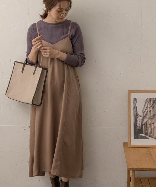 URBAN RESEARCH DOORS（アーバンリサーチドアーズ）の「2WAYキャミソールワンピース（ワンピース・レディース・ブラック/モカ/グリーン・ONE）」の12枚目の写真