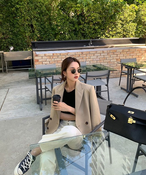 Girly Doll(ガーリードール)の「テーラードジャケット・パンツ セットアップ(セットアップ・レディース・ブラック/ベージュ/モカ/グレー・L/M)」の10枚目の写真