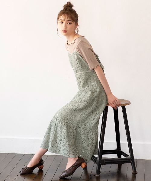 セール レースバックリボンスリップワンピース Tシャツ カットソー Willselection ウィルセレクション のファッション通販 Zozotown