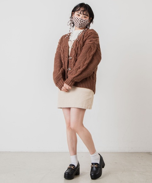 WEGO（ウィゴー）の「WEGO/ギンガムロングリボンマスク（マスク・レディース・ブラック/ブラウン・FREE）」の5枚目の写真