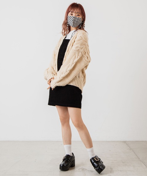 WEGO（ウィゴー）の「WEGO/ギンガムロングリボンマスク（マスク・レディース・ブラック/ブラウン・FREE）」の3枚目の写真