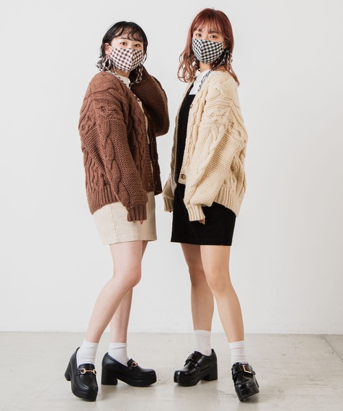 WEGO（ウィゴー）の「WEGO/ギンガムロングリボンマスク（マスク・レディース・ブラック/ブラウン・FREE）」の14枚目の写真