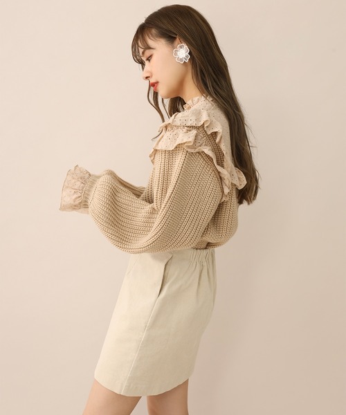 one after another NICE CLAUP(ワンアフターアナザーナイスクラップ)の「アソートミニスカート(スカート・レディース・アイボリー/ブルーグレー/ブラウン/レオパード・FREE)」の14枚目の写真