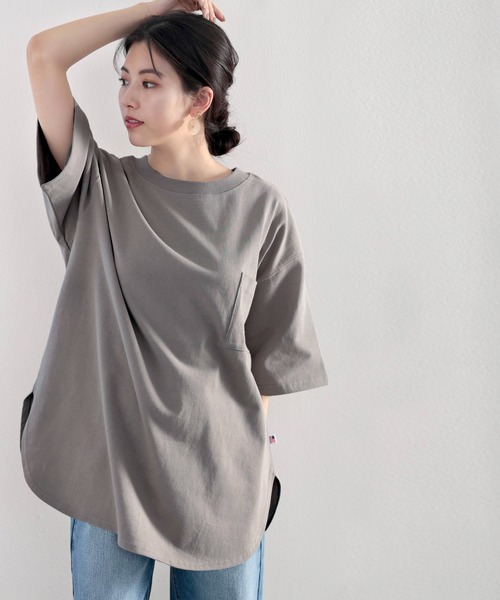 classicalelf（クラシカルエルフ）の「キッズ 綿100％USAコットン。ゆったりシルエットTee（Tシャツ/カットソー・キッズ・ブラック/オフホワイト/グレイッシュベージュ・130/140/150/160）」の14枚目の写真