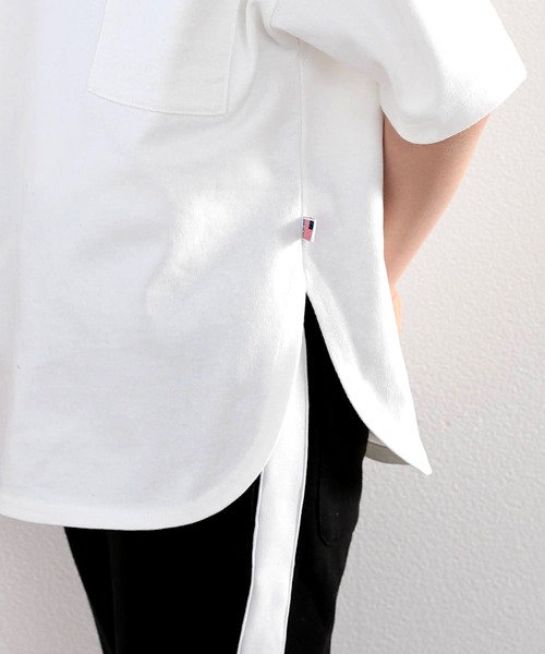 classicalelf（クラシカルエルフ）の「キッズ 綿100％USAコットン。ゆったりシルエットTee（Tシャツ/カットソー・キッズ・ブラック/オフホワイト/グレイッシュベージュ・130/140/150/160）」の8枚目の写真