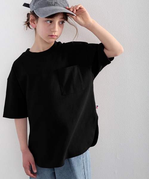 classicalelf（クラシカルエルフ）の「キッズ 綿100％USAコットン。ゆったりシルエットTee（Tシャツ/カットソー・キッズ・ブラック/オフホワイト/グレイッシュベージュ・130/140/150/160）」の17枚目の写真