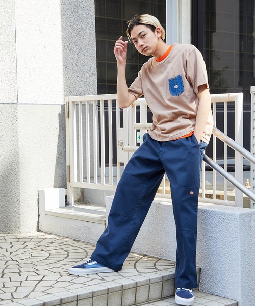 Lee(リー)の「Lee/リー DENIM POCKET S/S TEE ロゴピスネーム デニムポケット半袖Tシャツ(Tシャツ/カットソー・メンズ・ホワイト/ブラック/ラベンダー/ベージュ系その他/グリーン系その他・M/L/XL)」の20枚目の写真