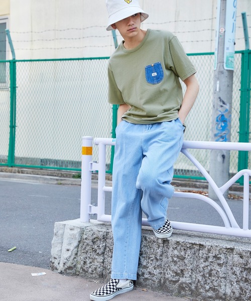 Lee/リー DENIM POCKET S/S TEE ロゴピスネーム デニムポケット半袖T