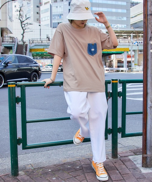 Lee/リー DENIM POCKET S/S TEE ロゴピスネーム デニムポケット