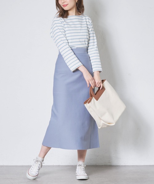 natural couture(ナチュラルクチュール)の「便利なベーシックボーダーT(Tシャツ/カットソー・レディース・ブラック/ベージュ/サックスブルー/イエロー/ピンク・FREE)」の16枚目の写真