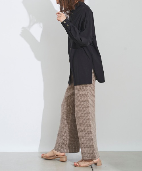 prose verse(プロズヴェール)の「チャイナシャツ チャイナブラウス(シャツ/ブラウス・レディース・オフホワイト/ブラック/グレイッシュベージュ/ミント・フリ-)」の9枚目の写真