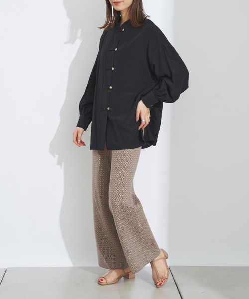 prose verse(プロズヴェール)の「チャイナシャツ チャイナブラウス(シャツ/ブラウス・レディース・オフホワイト/ブラック/グレイッシュベージュ/ミント・フリ-)」の17枚目の写真