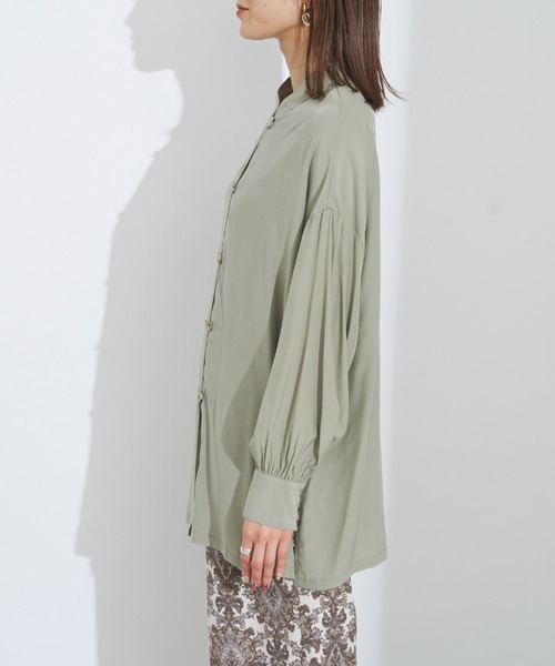 prose verse(プロズヴェール)の「チャイナシャツ チャイナブラウス(シャツ/ブラウス・レディース・オフホワイト/ブラック/グレイッシュベージュ/ミント・フリ-)」の18枚目の写真