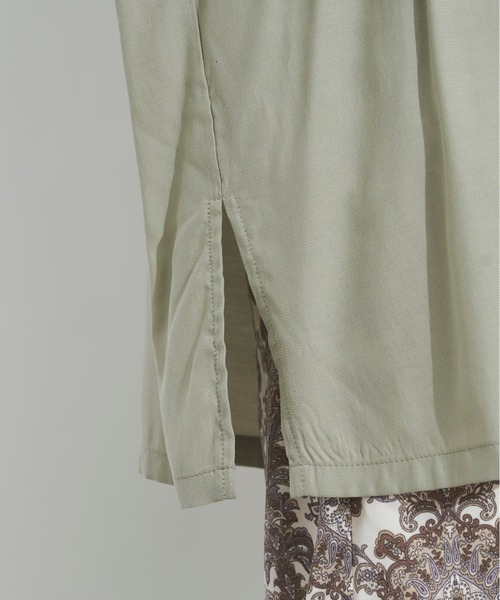 prose verse(プロズヴェール)の「チャイナシャツ チャイナブラウス(シャツ/ブラウス・レディース・オフホワイト/ブラック/グレイッシュベージュ/ミント・フリ-)」の11枚目の写真