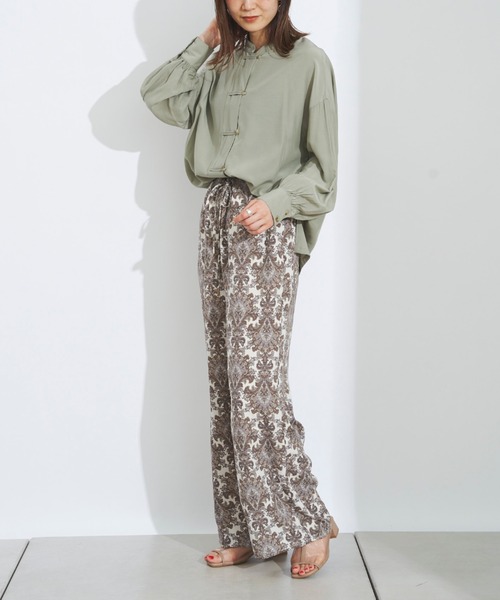 prose verse(プロズヴェール)の「チャイナシャツ チャイナブラウス(シャツ/ブラウス・レディース・オフホワイト/ブラック/グレイッシュベージュ/ミント・フリ-)」の19枚目の写真