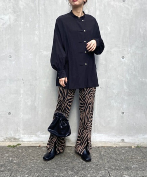 prose verse(プロズヴェール)の「チャイナシャツ チャイナブラウス(シャツ/ブラウス・レディース・オフホワイト/ブラック/グレイッシュベージュ/ミント・フリ-)」の21枚目の写真