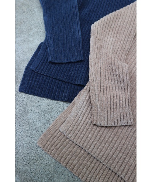 TRUNC(トランクエイティーエイト)の「Rib Mogol Yarn Knit TOPS(ニット/セーター・レディース・ネイビー/ベージュ・FREE)」の16枚目の写真