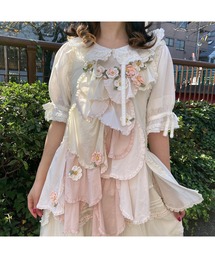 PINKHOUSE ピンクハウス　エプロンドレス　ピンク　アレンジ セール】 フランス製レース使いエプロンドレス （その他トップス
